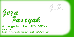 geza pastyak business card